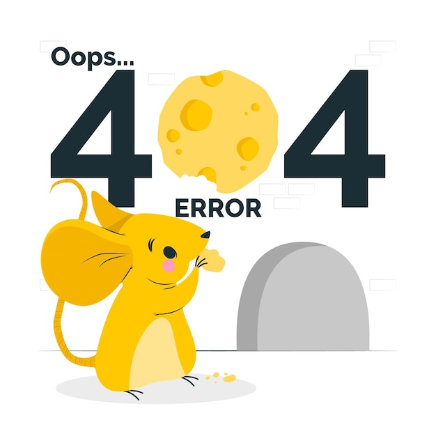 可爱老师动物404概念网页插画[ai,eps]