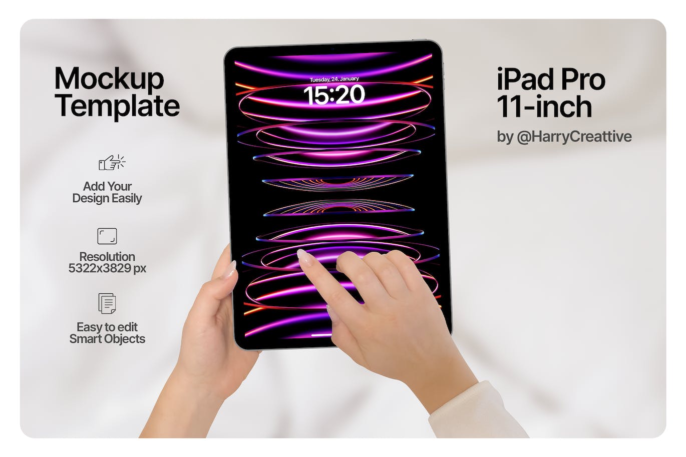 苹果iPad Pro平板电脑屏幕样机 (PSD)