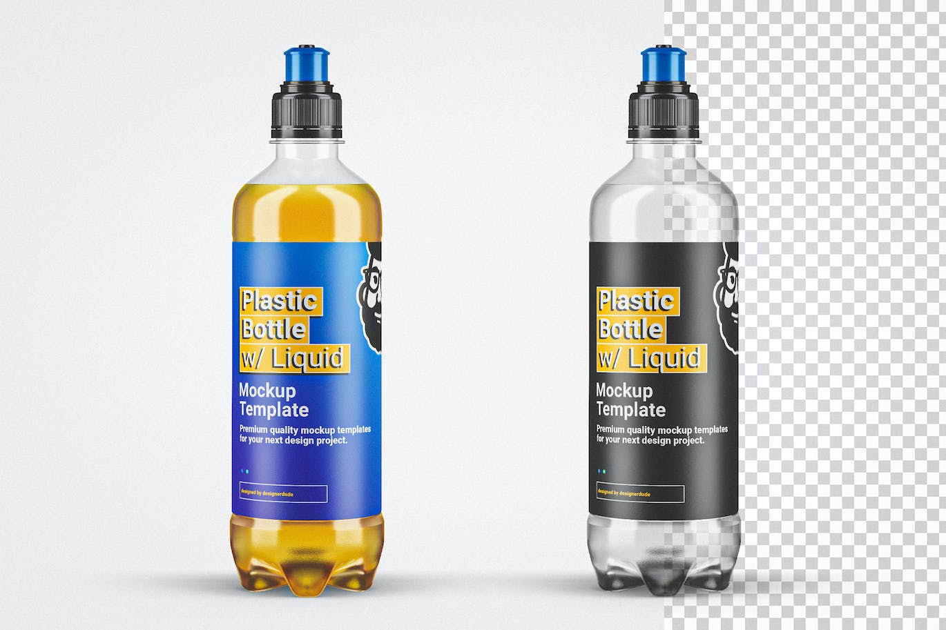 运动饮料透明水瓶设计样机 (PSD)