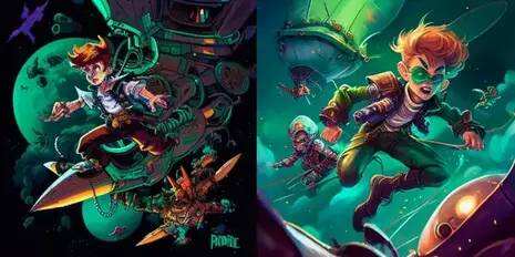 Astropunk-Peter-Pan-fighting-space-pirates.webp