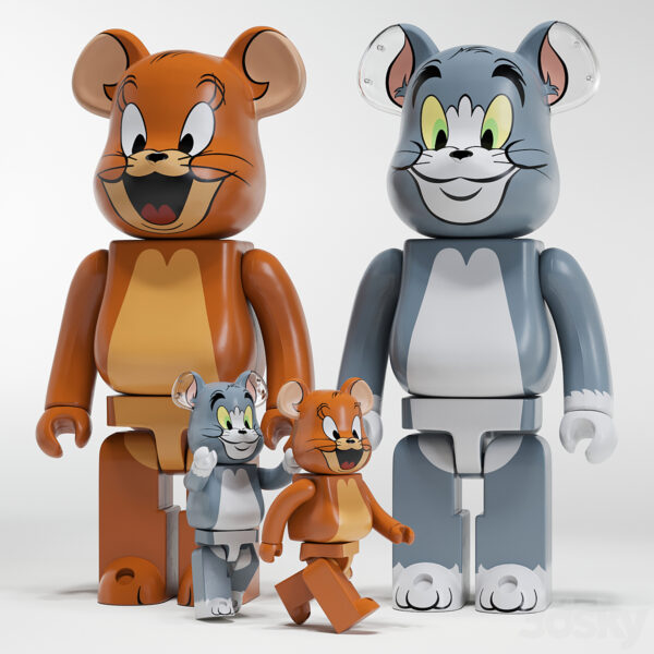 Bearbrick Tom和Jerry公仔3D模型（OBJ,FBX,MAX）