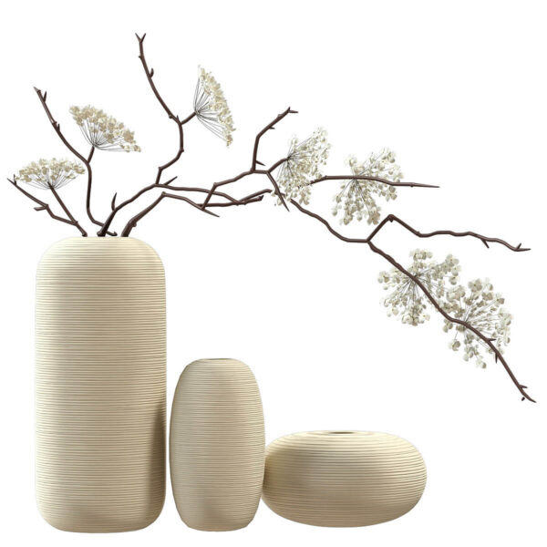 陶瓷装饰花瓶中的花枝3D模型（FBX,MAX）