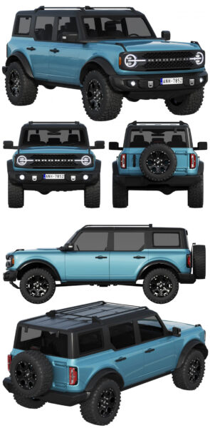 2021福特Ford Bronco越野车3D模型（FBX,MAX）