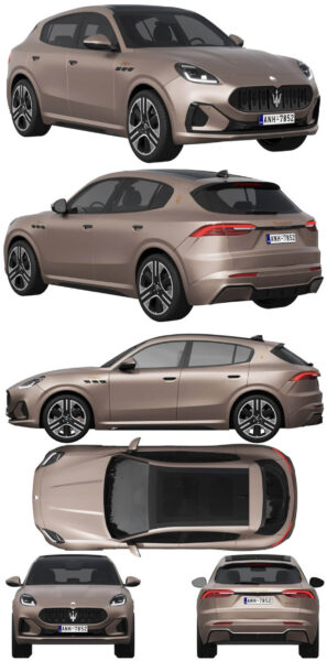 玛莎拉蒂Maserati Grecale Folgore SUV汽车3D模型（OBJ,FBX,MAX）
