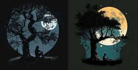 Poet-sitting-by-the-tree-in-the-moonlight-Negative-Space.webp