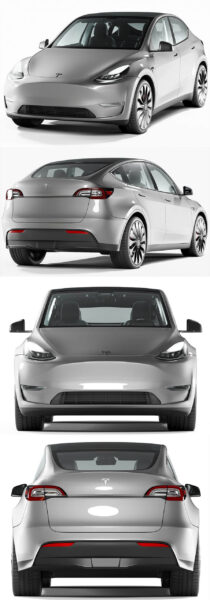 Tesla Model Y汽车3D模型（OBJ,FBX,MAX）