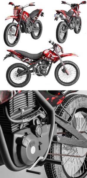 Dirt Bike Enduro Tril t2越野摩托车3D模型（OBJ,FBX,MAX）