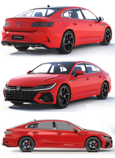 2022大众Volkswagen Arteon R fastback汽车3D模型（OBJ,FBX,MAX）
