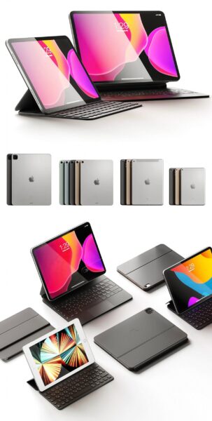 苹果Apple iPad系列3D模型（OBJ,MAX）