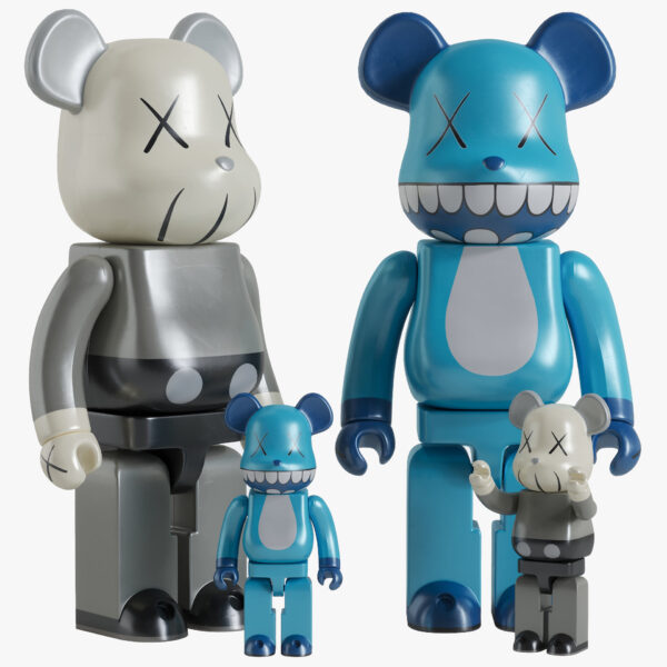 Bearbrick KAWS潮玩low poly 3D模型（OBJ,FBX,MAX）