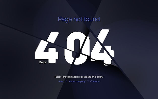 破碎碎片404未找到页面网页UI素材[eps]