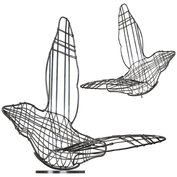 SVITANOK Flight shadows金属线条结构飞鸟装饰品3D模型（OBJ,FBX,MAX）