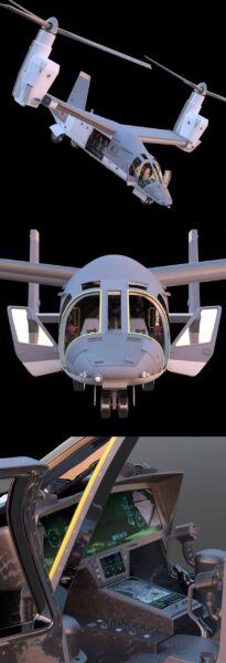 BELL V-280 VALOR日本版倾转旋翼机3D模型（OBJ,FBX,MAX）