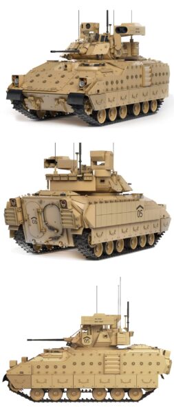 BMP Bradley M2A3 2005步兵战车3D模型（OBJ,FBX,MAX）