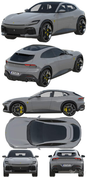 法拉利Ferrari Purosangue汽车3D模型（OBJ,FBX,MAX）