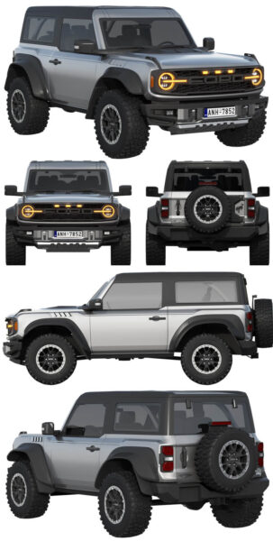 2022福特Ford Bronco Raptor双门越野车3D模型（OBJ,FBX,MAX）