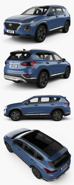 2021现代Hyundai Santa Fe (TM)汽车3D模型（OBJ,FBX,MAX）