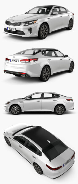 2019起亚Kia Optima汽车3D模型（OBJ,FBX,MAX,C4D,LWO）