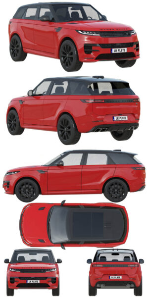 2023款路虎揽胜Land Rover Range Rover Sport SUV汽车3D模型（OBJ,FBX,MAX）