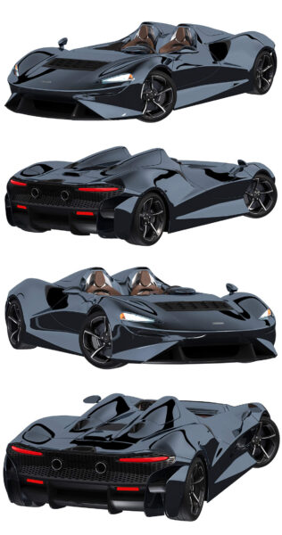 迈凯伦McLaren Elva Sport Hypercar敞篷跑车3D模型（OBJ,FBX,MAX）