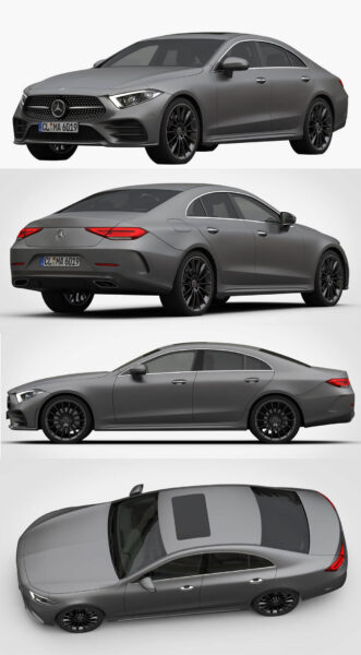 2019奔驰Mercedes CLS AMG汽车3D模型（OBJ,FBX,MAX）