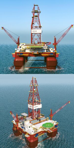 Valor海上石油钻井平台3D模型（OBJ,FBX,MAX）