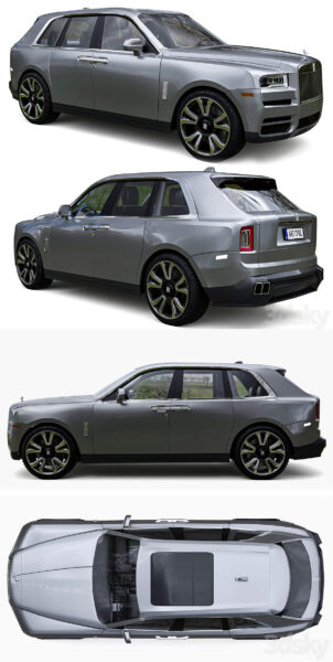 劳斯莱斯库里南Rolls Royce Cullinan SUV汽车3D模型（OBJ,FBX,MAX）