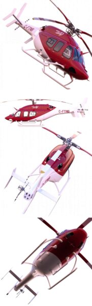 The Bell 429轻型双引擎直升机3D模型（OBJ,FBX,MAX）