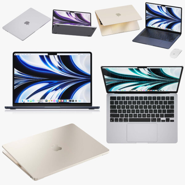 2022苹果Apple MacBook Air M2笔记本电脑3D模型（BLEND,FBX）