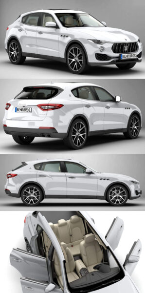 2017玛莎拉蒂Maserati Levante豪华SUV汽车3D模型（OBJ,FBX,MAX,C4D,LWO）