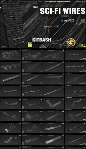 建筑内各种管线管道3D模型下载（max,FBX）