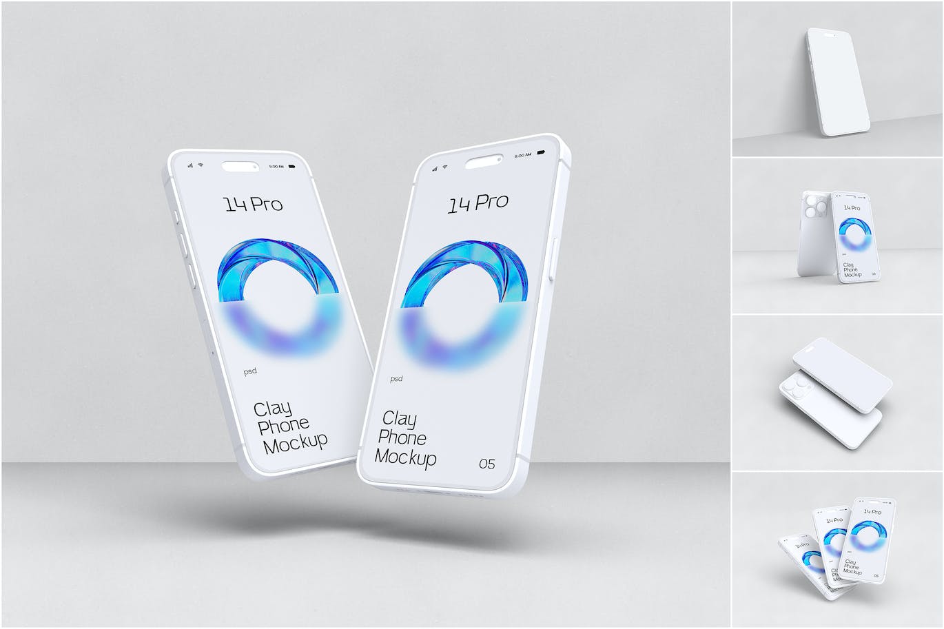 🔴高品质的时尚高端清新简约iPhone 14 Pro Max APP UI样机展示模型mockups