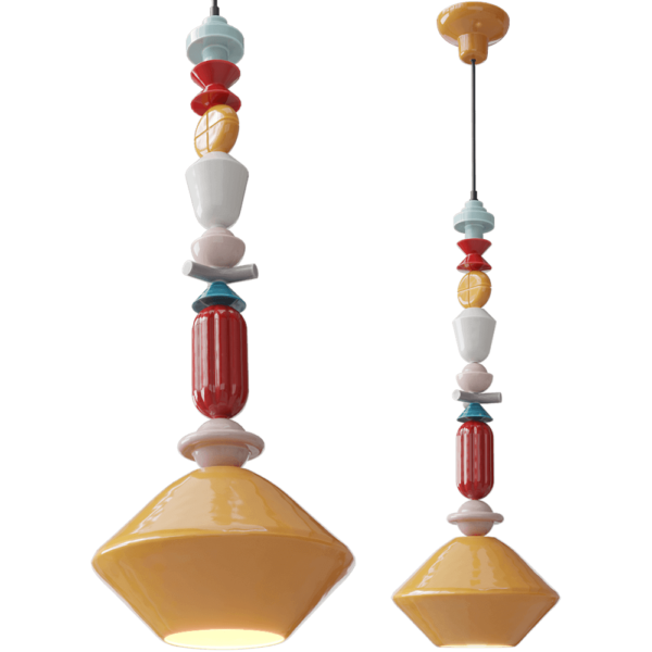 Ferroluce Lariat C2512彩色陶瓷吊灯3D模型（OBJ,FBX,MAX）