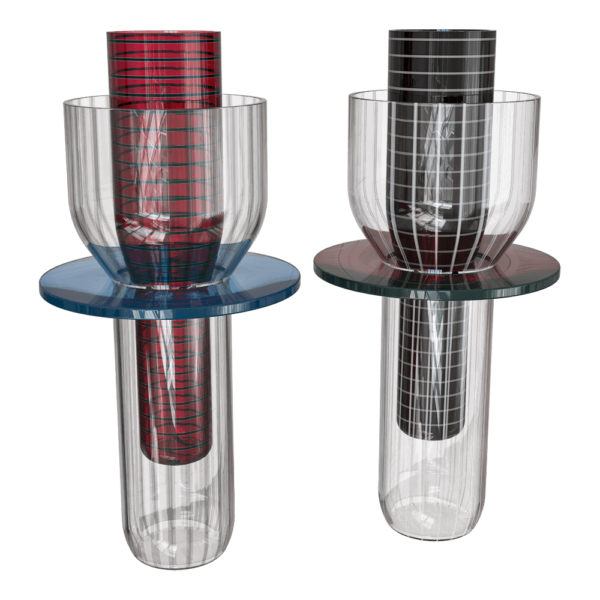 La Chance Toy装饰性双层玻璃花瓶3D模型（OBJ,FBX,MAX）