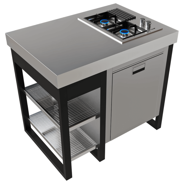 Fogher带燃气灶的金属户外橱柜3D模型（OBJ,FBX,MAX）