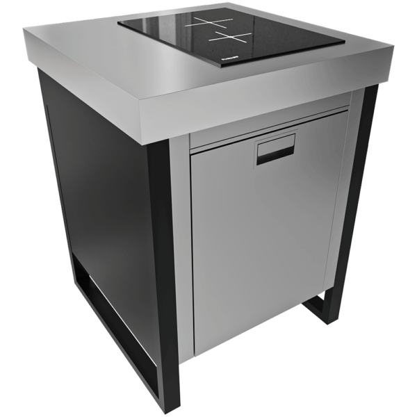 Fogher带电磁炉的金属户外冰箱3D模型（OBJ,FBX,MAX）