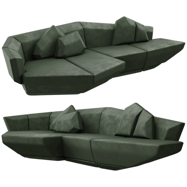 ALMA de LUCE GHADAMES几何造型布艺沙发3D模型（OBJ,FBX,MAX）