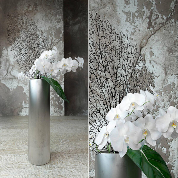 金属花瓶中的白兰花3D模型（OBJ,FBX,MAX）