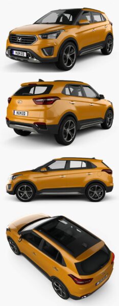 2014现代Hyundai ix25汽车3D模型（OBJ,FBX,MAX）