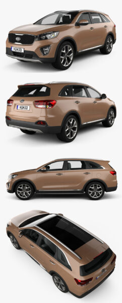 2015起亚Kia Sorento UM SUV汽车3D模型（OBJ,FBX,MAX）