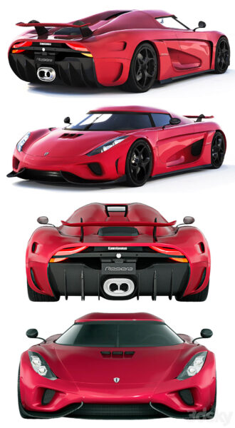 2016款科尼赛克Koenigsegg Regera跑车3D模型（OBJ,FBX,MAX）