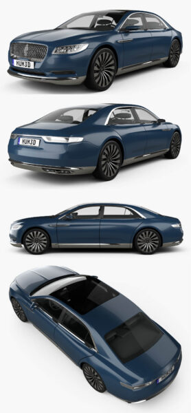 2017林肯Lincoln Continental概念汽车3D模型（OBJ,FBX,MAX）