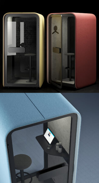 Martela podbooth单人隔音工作间 办公室隔间3D模型（OBJ,MAX）