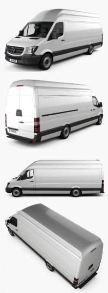 2016奔驰Mercedes-Benz Sprinter Panel Van ELWB SHR货车 商用车3D模型（OBJ,FBX,MAX）