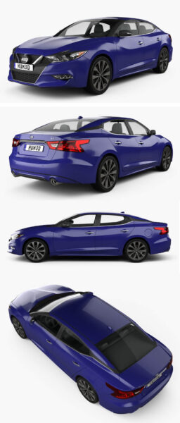 2019款日产Nissan Maxima汽车3D模型（OBJ,FBX,MAX）