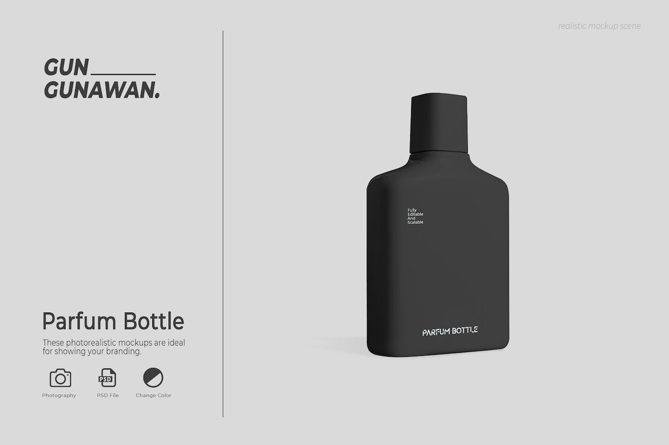 香水瓶包装品牌设计样机 (PSD)