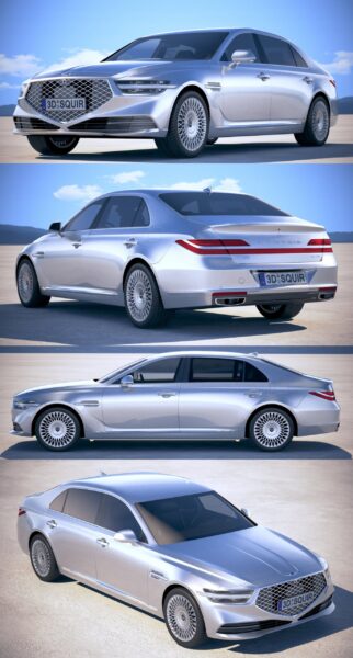 2020款捷尼赛思Genesis G90汽车3D模型（OBJ,FBX,MAX）