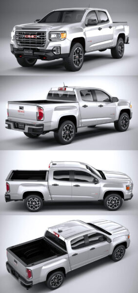 2021 GMC Canyon Long皮卡车3D模型（OBJ,FBX,MAX）