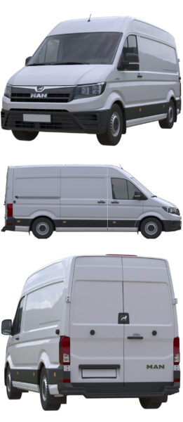 MAN TGE厢式货车3D模型（OBJ,FBX,MAX,C4D,LWO）