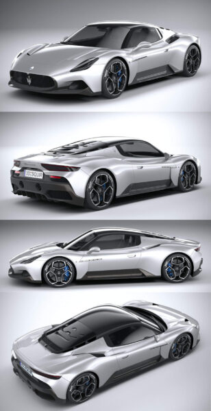 2021款玛莎拉蒂Maserati MC20跑车3D模型（OBJ,FBX,MAX）